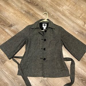 XS Gap Tweed Jacket Button Up with Belt